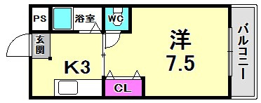 ハイム甲風園の間取り
