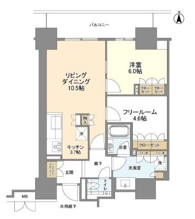ローレルタワー堺筋本町の間取り