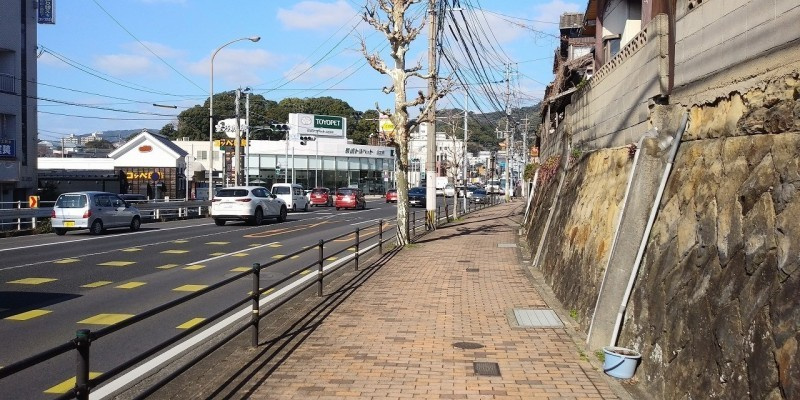 大和町戸建の前面道路含む現地写真|前面国道
