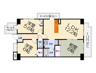 【間取り】 | サバービア泉大津