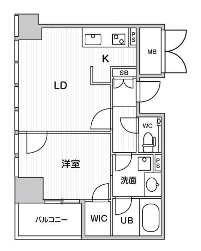 アステリオ北堀江ザ・メトロタワーの間取り