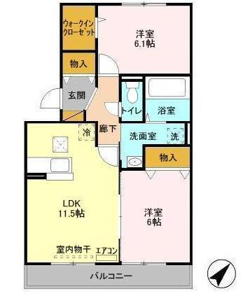 カシータⅡの間取り