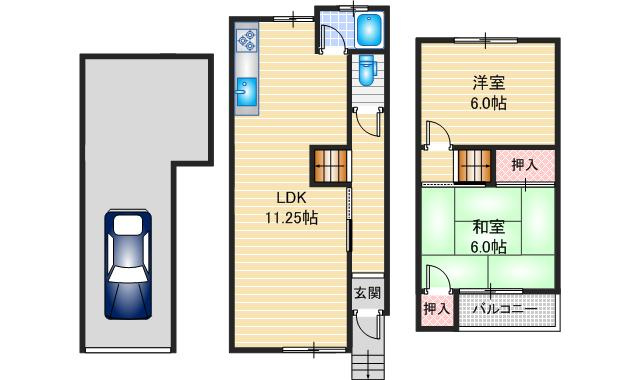尺谷テラスの間取り