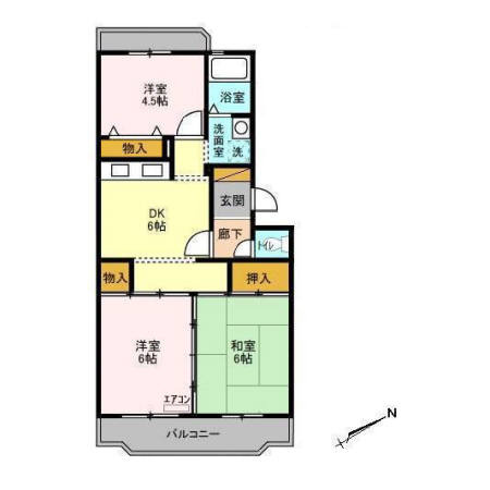 第二パールメゾン染谷の間取り