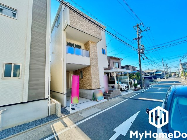 西区新福寺町　2期の前面道路含む現地写真|前面道路幅員約7.1mなのでラクラク駐車できますよ
