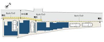 茅ヶ崎市中海岸　新築戸建　全３棟の区画図|対象No3