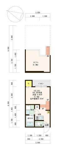 ハーモニーテラス名島Ⅳの間取り