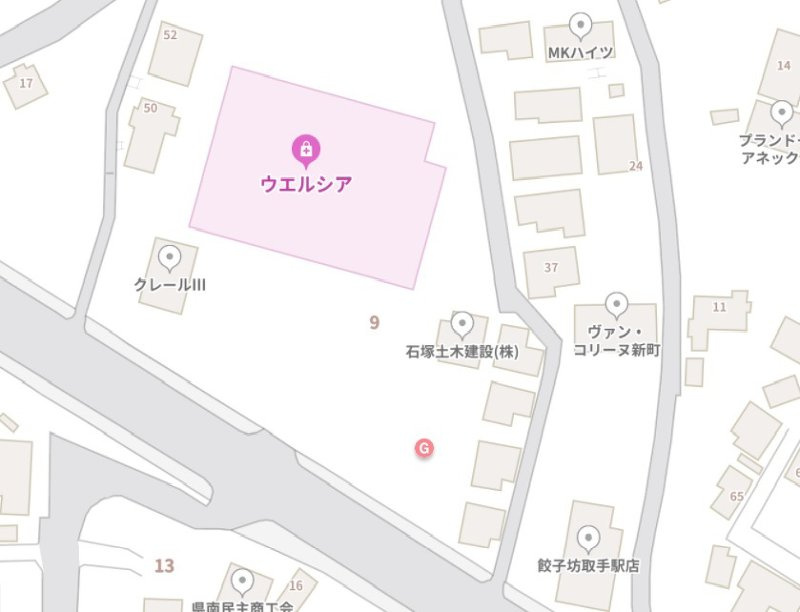Ｌａ Ｔｅｒｒｅの地図|ウェルシア取手新町店の隣が建築地です。