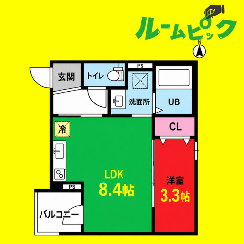 CRASTINE大杉(クラスティーネオオスギ)　名古屋市賃貸　仲介手数料無料の間取り