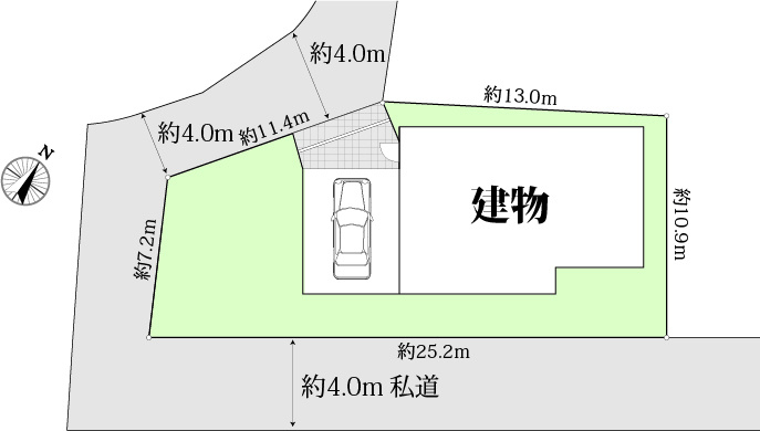 大田区東雪谷3丁目戸建の区画図