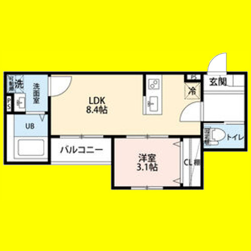 CRASTINE東味鋺3丁目Ⅱ　名古屋市賃貸　仲介手数料無料の間取り
