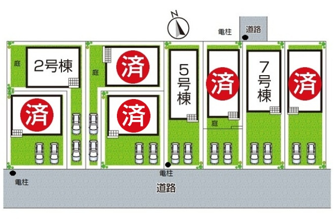 神戸市西区王塚台　第6期　新築一戸建ての区画図|全8区画
