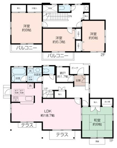床の間を備えた風情ある和室等、家族の心地よい距離感と機能美が調和する4LDKの邸宅です。リフォーム後の引き渡しです。