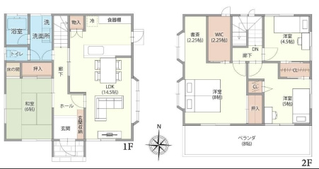 白岡市西10丁目　中古一戸建ての間取り