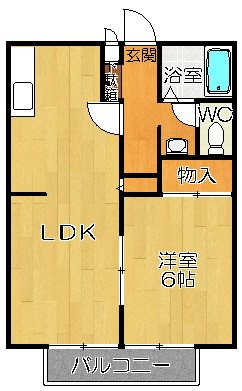 ビーライン浅野 Hの間取り