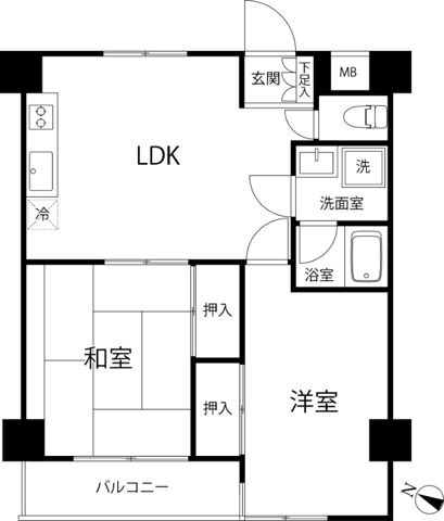 【間取り】 | T’s garden篠崎（旧コスモリード篠崎駅前）