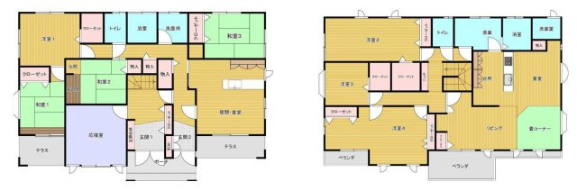 【中古戸建】北群馬郡吉岡町大字上野田の間取り|■間取り図｜敷地面積：826.55（約250.03坪）　建物面積：280.00（約84.70坪）