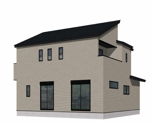 鳥栖市田代外町の新築一戸建の外観パース|完成予想図です♪