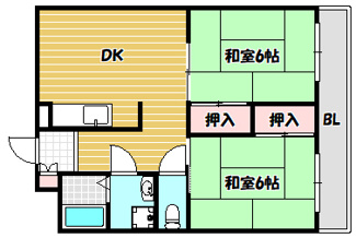 【間取り】 | サンハイツⅡ