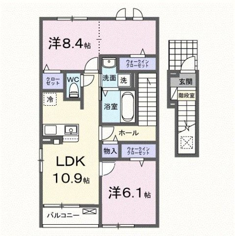 尾上町養田３丁目アパートの間取り