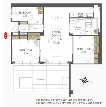 進和苦楽園アーバンライフB棟の間取り