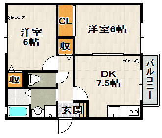セジュールSHOの間取り