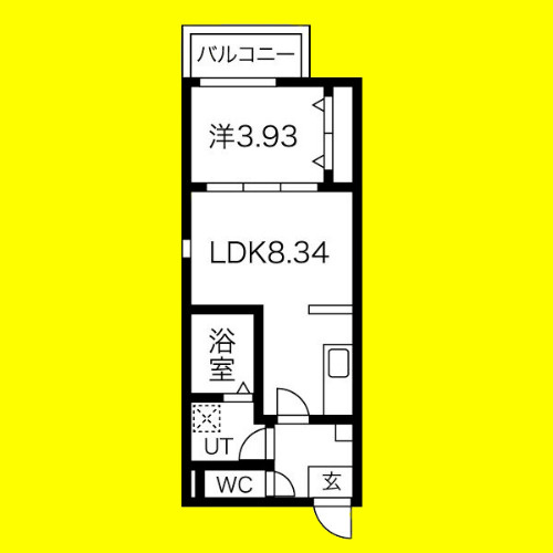 Patina烏森　名古屋市賃貸　仲介手数料無料の間取り