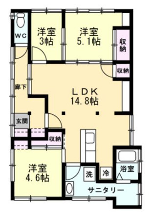 フラット追浜の間取り
