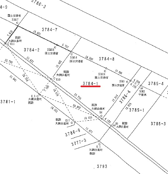 南横川住宅用地売地の土地図