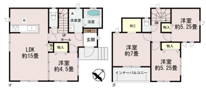 うるま市江洲（全10棟）I号棟の間取り|I号棟　