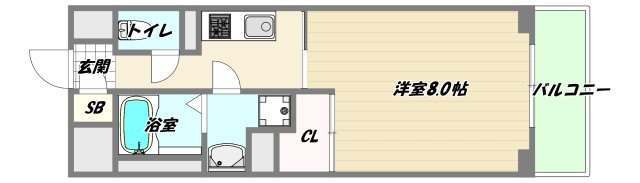 大阪市淀川区西中島６丁目の賃貸マンションの間取り
