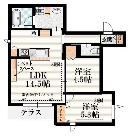 （仮称）宮前４丁目メゾンの間取り