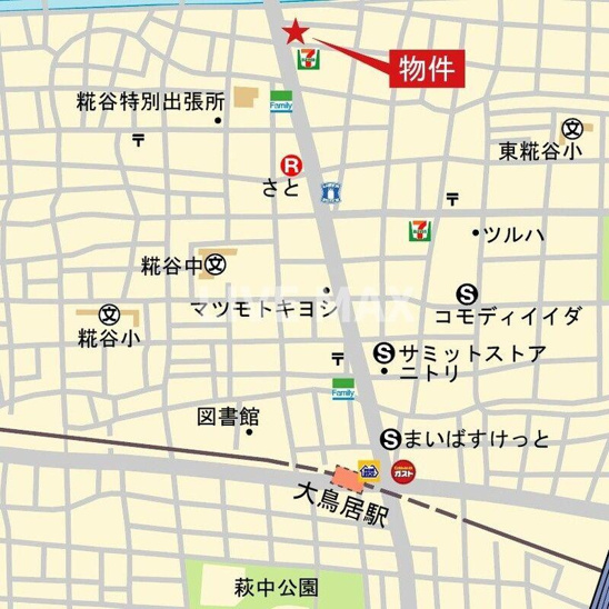 【地図】ＲＥＳＩＤＥＮＣＥ　大鳥居 