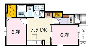 エストフォンティーヌⅡの間取り