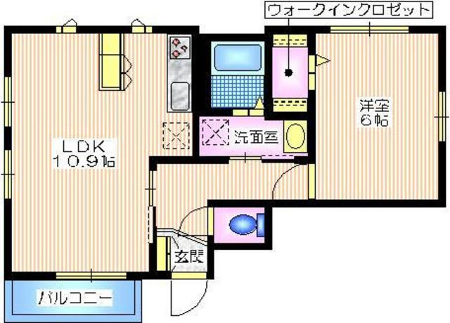 Ｃｒａｎｅ　Ｈｉｌｌｓ　矢部の間取り|南向き　気楽な１フロア２住戸