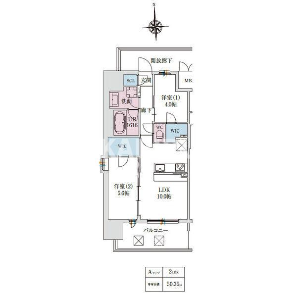 スプランディッド大阪EASTの間取り