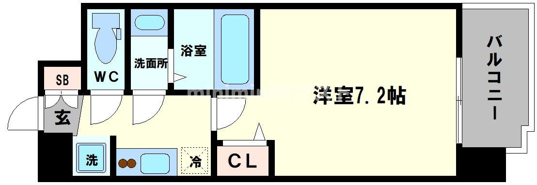 スプランディッド難波SOUTHの間取り