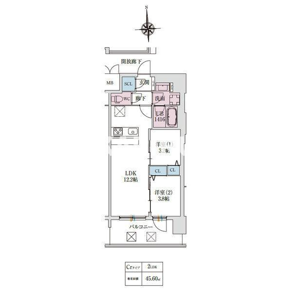 スプランディッド大阪EASTの間取り