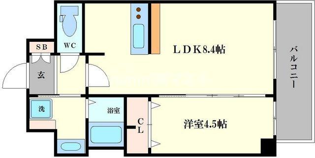 プレサンス梅田東グラッドの間取り