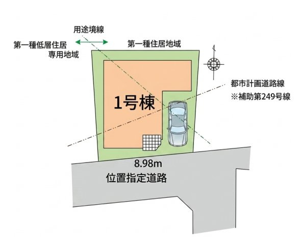 【区画図】 | 板橋区赤塚7丁目　新築分譲住宅　全1棟（成増店） | ※図面と現況が異なる場合は現況優先となります。
