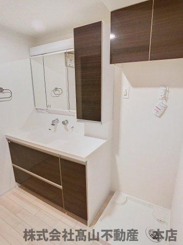 宗像市田熊２丁目のアパートの洗面所