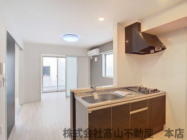 宗像市田熊２丁目のアパートのキッチン
