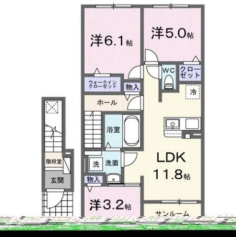 ステイズ　河合の間取り