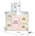【間取り】 | 壁芯67.92平米のコンパクトな3LDK。全居室開口部ありで風通しの良いお部屋です。
