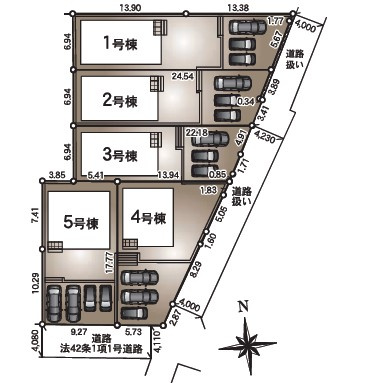 【区画図】 | 谷山中央2丁目　新築戸建　25-1号棟