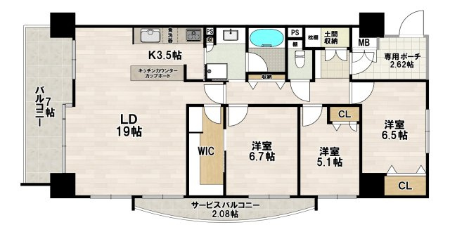 【間取り】 | モンセーヌ蛍池ステーションサイド