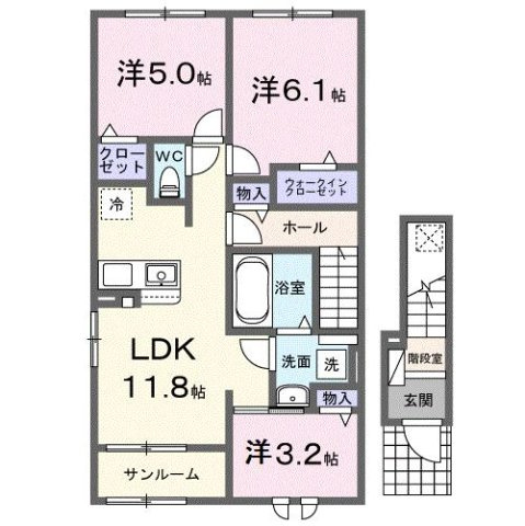 ステイズ　河合の間取り