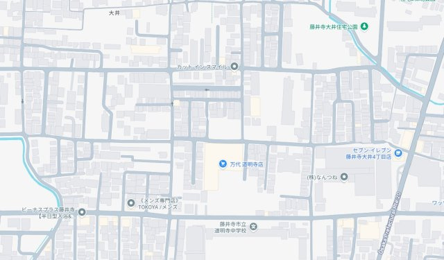 藤井寺市大井　新築一戸建ての地図