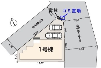 新座市石神3丁目　新築一戸建　西武池袋線　ひばりヶ丘の区画図
