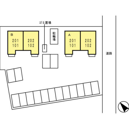コンフォート東川口　A棟の区画図